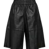 Gossia JoseGO Bermuda Leather Shorts Black