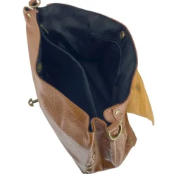 J By J Medium Leather Bag Camel