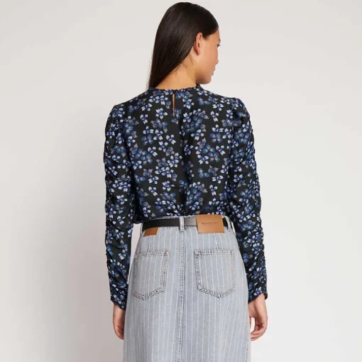 Munthe Seima Flower Blouse Black
