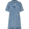 Pieces PCKenya SS A-Shape Denim Dress Noos Medium Blue