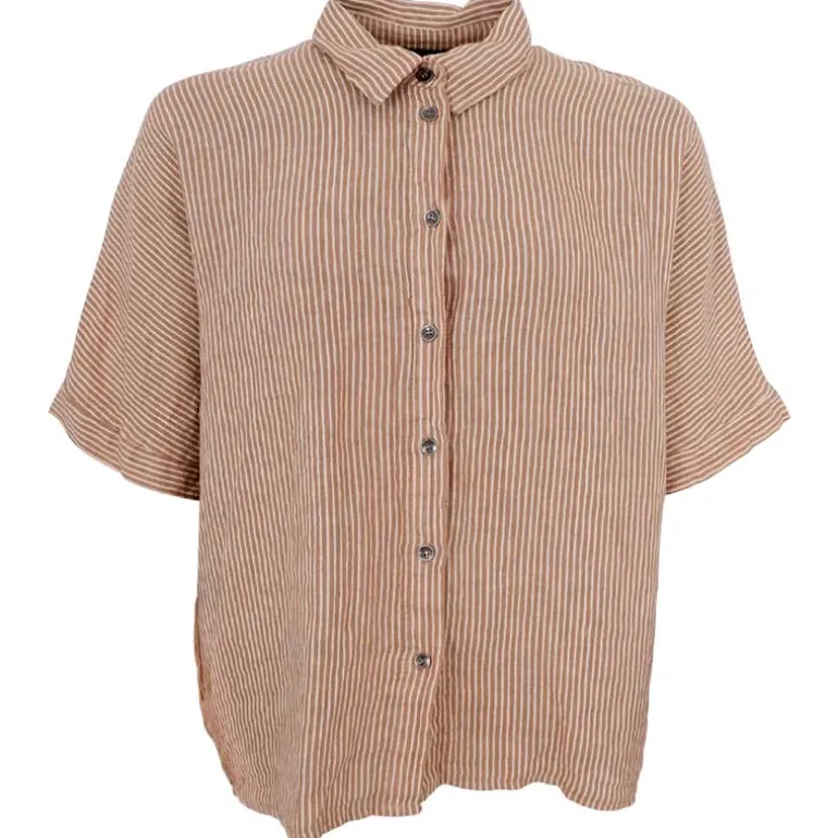 Black Colour BCMelina Linen Wing Shirt Sand