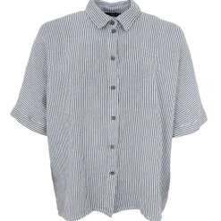 Black Colour BCMelina Linen Wing Shirt Grå