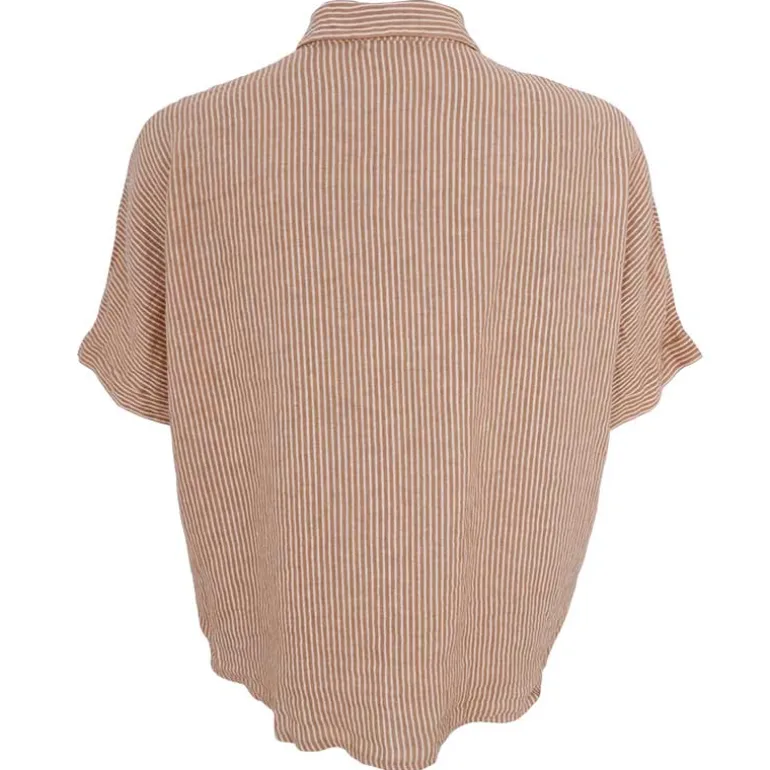 Black Colour BCMelina Linen Wing Shirt Sand