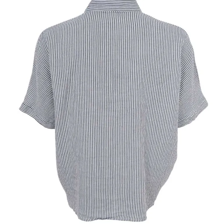 Black Colour BCMelina Linen Wing Shirt Grå