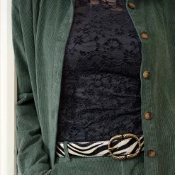 Black Colour BCSolene Lace Blouse Black