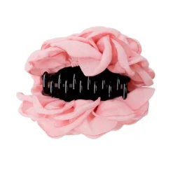 Black Colour BCVilla Mega Flower Hair Claw Lyserød