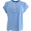 Cabana Living Aleka B2590 Linen SS Blouse Blå