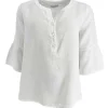 Cabana Living Ermist 6598 Linen Blouse Hvid