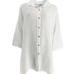 Cabana Living Stilla 9492 Linen Long Shirt Hvid