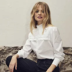 Co Couture CoCC Crisp Braid Shirt White