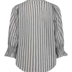 Co Couture NoraCC Frill SS Blouse WhiteBlack