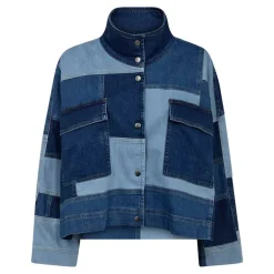 Co Couture PatchCC Denim Box Jacket Denim Blue