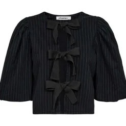 Co Couture PinCC Wide Bow Blouse Black