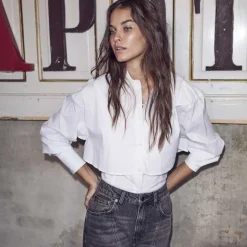 Co Couture SandyCC Double Layer Shirt White