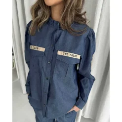 Continue Mili Patch Chambre Denim Blue