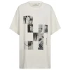 Copenhagen Muse Oversize T-shirt W Front Print Jet Stream