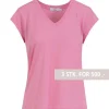 Coster Copenhagen CCH1101 V-Neck T-Shirt 603 Pink