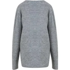 Coster Copenhagen Emma V-Neck Cardigan Dark Grey Melange