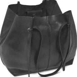 Depeche 16160 Exclusive Leather Shopper Black