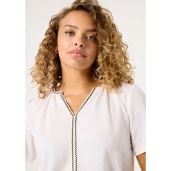 Garcia B50003 Ladies T-shirt SS Ecru