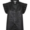 Gossia Boca RatonGO Leather Shirt Black