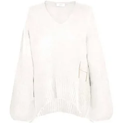 Hést Sofie V-Neck Sweater Off-White