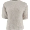 J BY J 28008 Kid Mohair Knit Beige