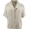 J By J 8018 Oversized Quilted Jacket / Vest Beige