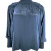 J By J 3272 Satin Blouse Navy