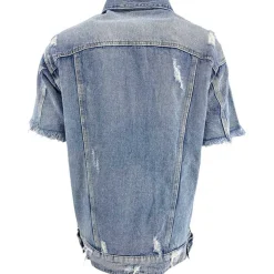 J By J 6907 S/S Denim Shirt Blue