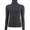 J By J 9013 Viscose Roll Neck Black