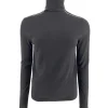 J By J 6082 Viscose Roll Neck Knit Black