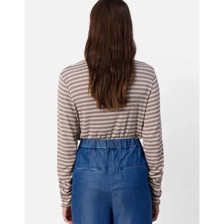 Levete Room LR-Ika 11 T-Shirt Jersey Taupe