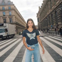 Mos Mosh MMGethi Deco Tee Salute Navy