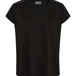 Mos Mosh MMNarelle V-Neck Stud Tee Black