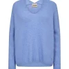 Mos Mosh MMThora V-Neck Knit Hydrangea