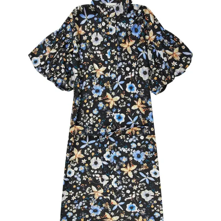 Munthe Palmetto Flower Dress Black