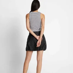 Munthe Tezza Striped Top Black