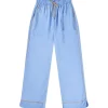 Munthe Ukava Loose Pinstripe Pants Blue