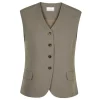Neo Noir Gamina Structure Waistcoat Khaki