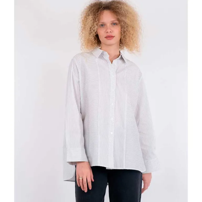 Neo Noir Gili Stripe Shirt Hvid