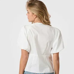 Neo Noir Irina Poplin Blouse White