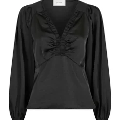 Neo Noir Istana Heavy Sateen Blouse Black