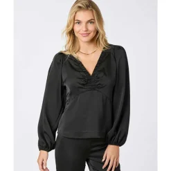 Neo Noir Istana Heavy Sateen Blouse Black