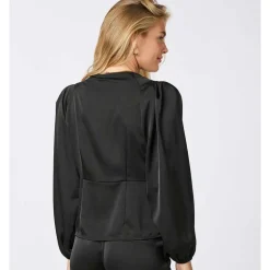 Neo Noir Istana Heavy Sateen Blouse Black