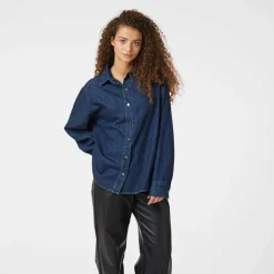 Neo Noir Lash Denim Shirt Dark Blue