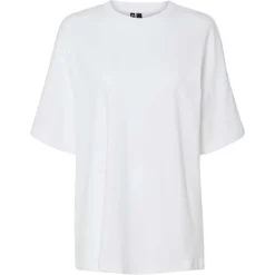 Pieces PCAuna SS Oversize Tee D2D Bright White