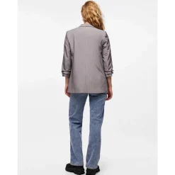 Pieces PCBosella 3/4 Blazer Noos Light Grey Melange