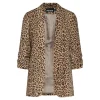 Pieces PCBosella 3/4 Printed Blazer Noos BC Natural Leo