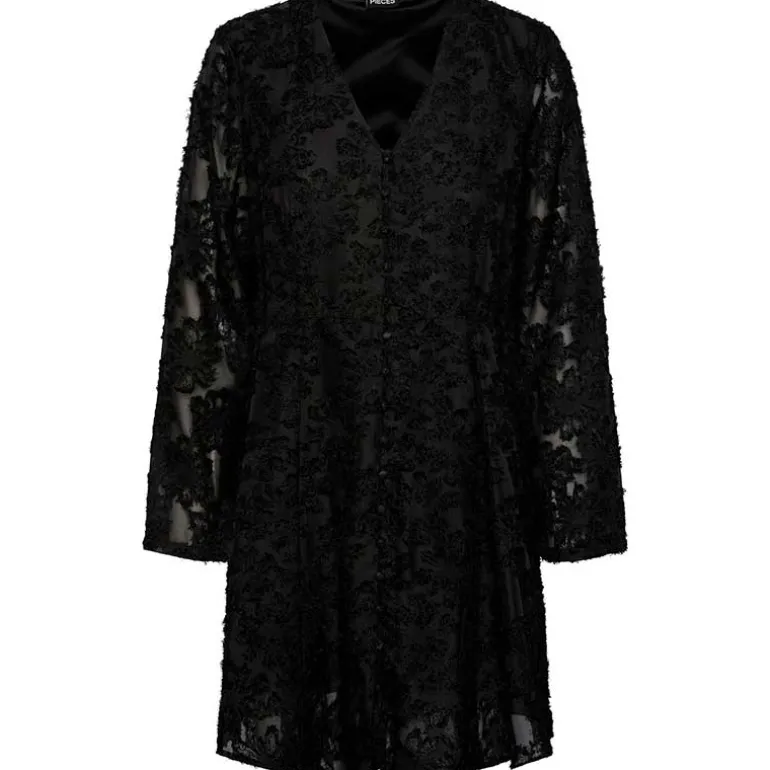 Pieces PCFina LS Short Dress Sort